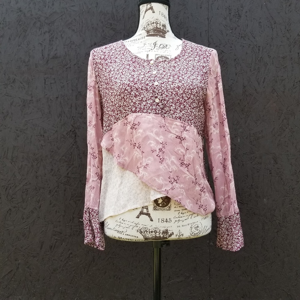 Vintage J Jill Flowy Top sz small